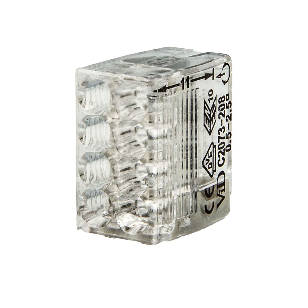 ELTROPA Steckklemme Typ ESK825gr - Leiter-Klemme für 8 Massivleiter 0,5 bis 2,5 mm²