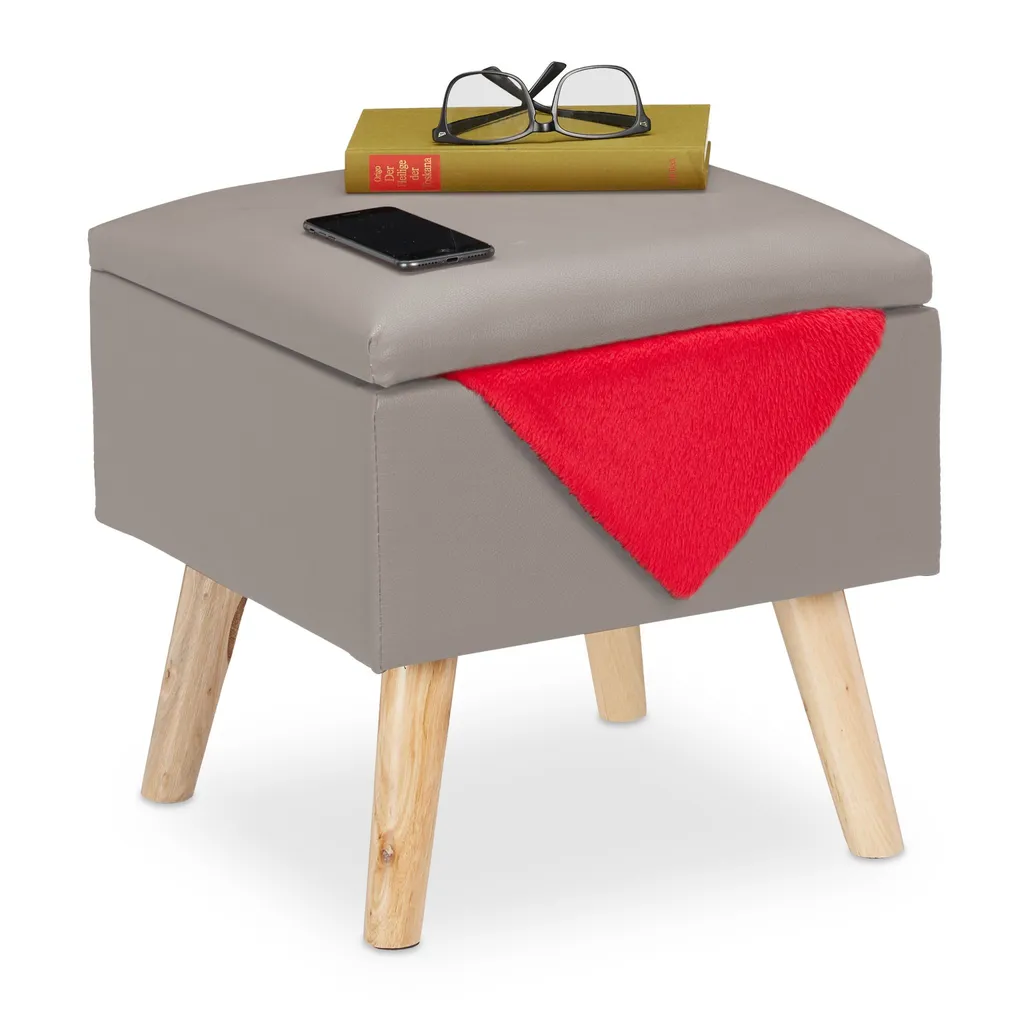 Pouf Contenitore Grigio RD29604 | Design Interni e Organizer Casa