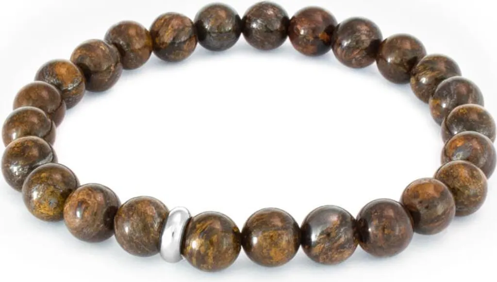 Bracelet perles bronze pour homme et femme - Bijou chic MINK127/20