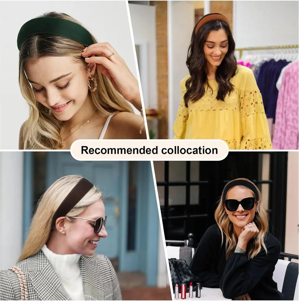 DRESHOW Fasce Capelli Boho Donna: 4 Pezzi Morbidi e Antiscivolo - 6
