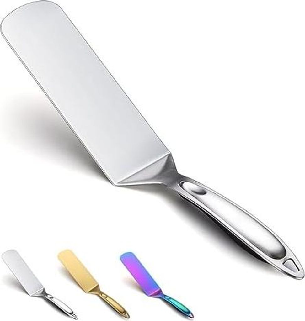 Evanda Grillspachtel Edelstahl, Teppanyaki Spatel, Grillzubehör, hitzebeständig und schmelzt nicht, ideal für Outdoor BBQ, Teppanyaki, Camping