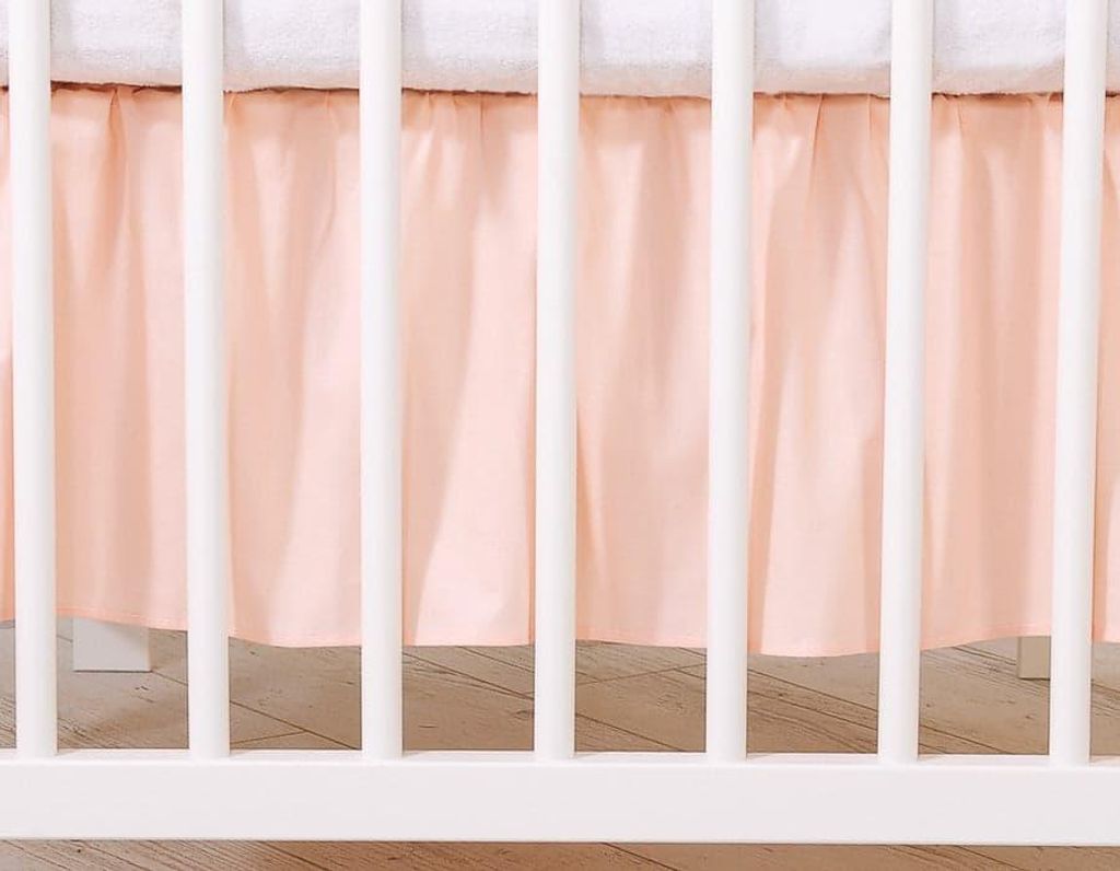 Dustplissé Cover Frons – Wijd – 100 % Baumwolle für einen frischen Look – 140 x 70 cm – rosa