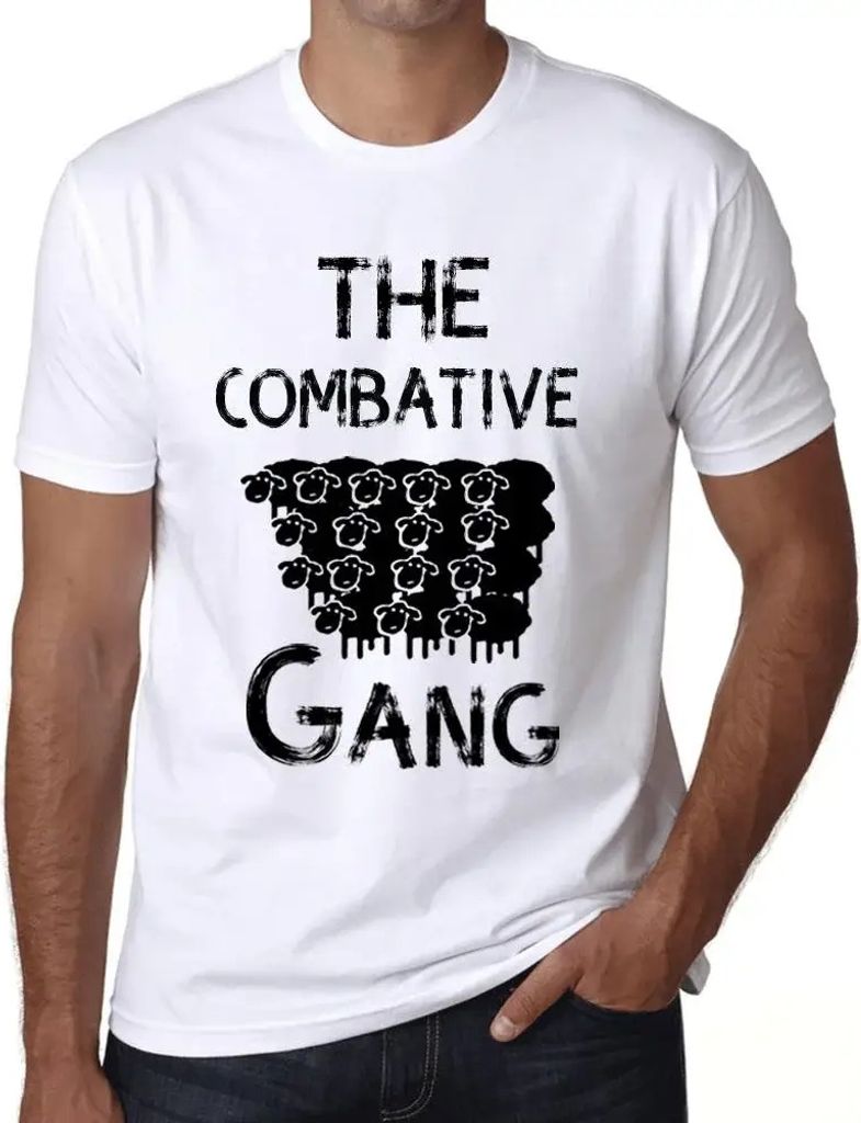 Herren Grafik T-Shirt Die kämpferische Bande – The Combative Gang – Öko-Verantwortlich Vintage Jahrgang Kurzarm Lustige Druck Geburtstag Gesc...