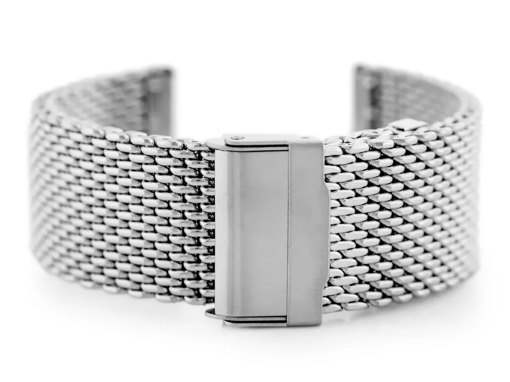Bracelet Pacifique 12 HQ Mesh en Argent 24mm pour Montre de Luxe