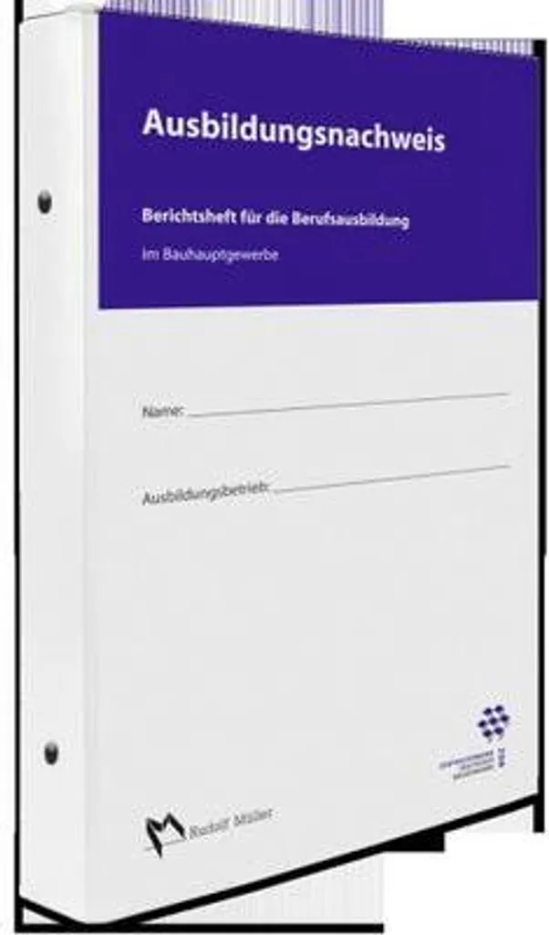 Cahier de rapports de formation construction avec reliure renforcée - 2