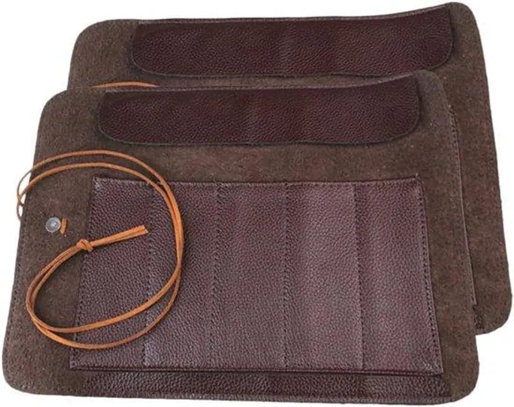Porte-documents marron en cuir véritable 28 x 20 cm - Modèle Classique