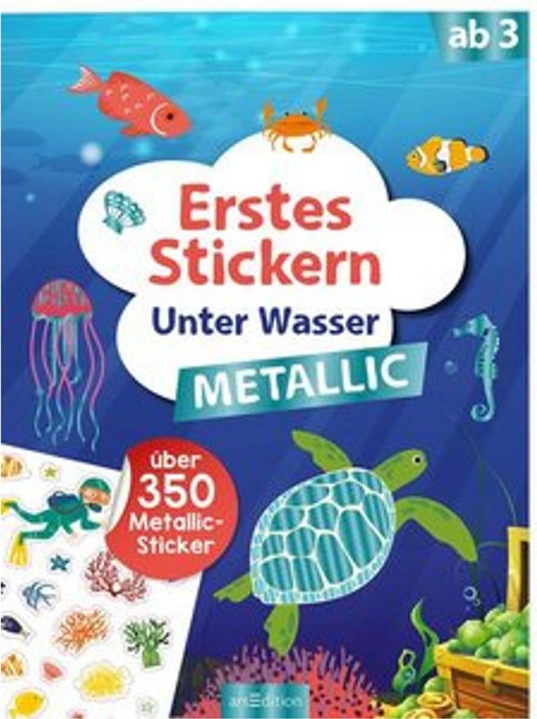 Erstes Stickern Metallic – Unter Wasser
