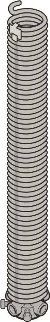 Ressort de torsion L706 gauche Hörmann 3051915 en acier galvanisé durable