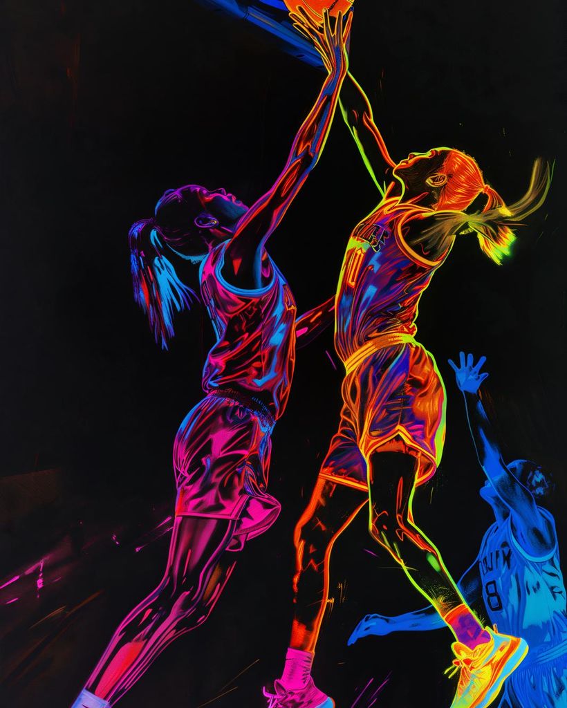 Plakat 40x50cm Basketballspiel