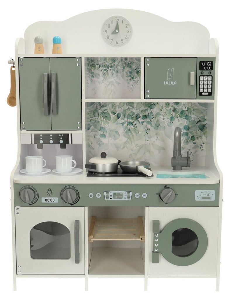 LULILO Saliko MDF-Holzküche mit einer 85-cm-Kaffeemaschine Produktbild 