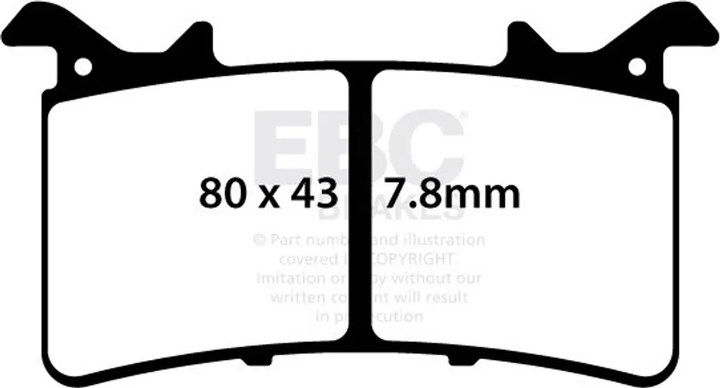 Plaquettes de frein frittées moto EPFA pour étrier avant de course - 3