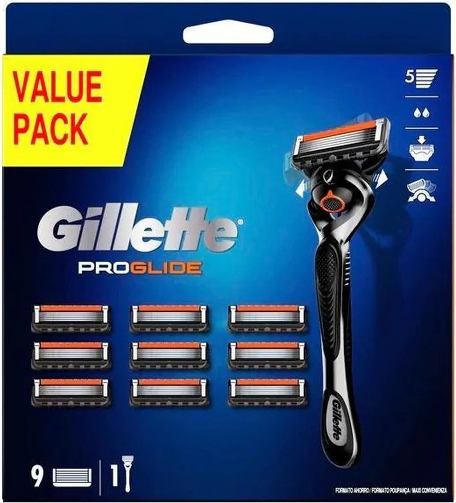 Kit Gillette ProGlide pour rasage précis et sans irritation avec 10 recharges