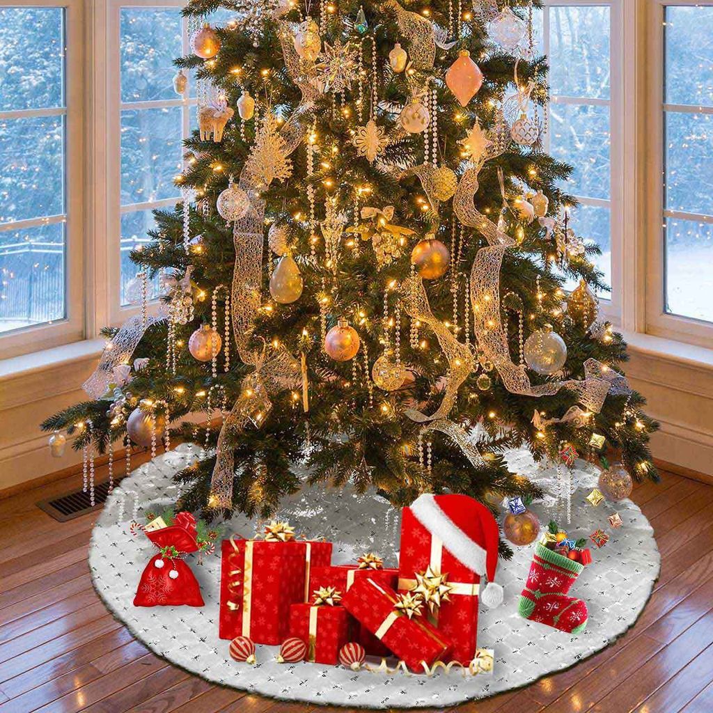 Weihnachtsbaum Rock Rot Rund - Baumdecke Für Festliche Dekoration