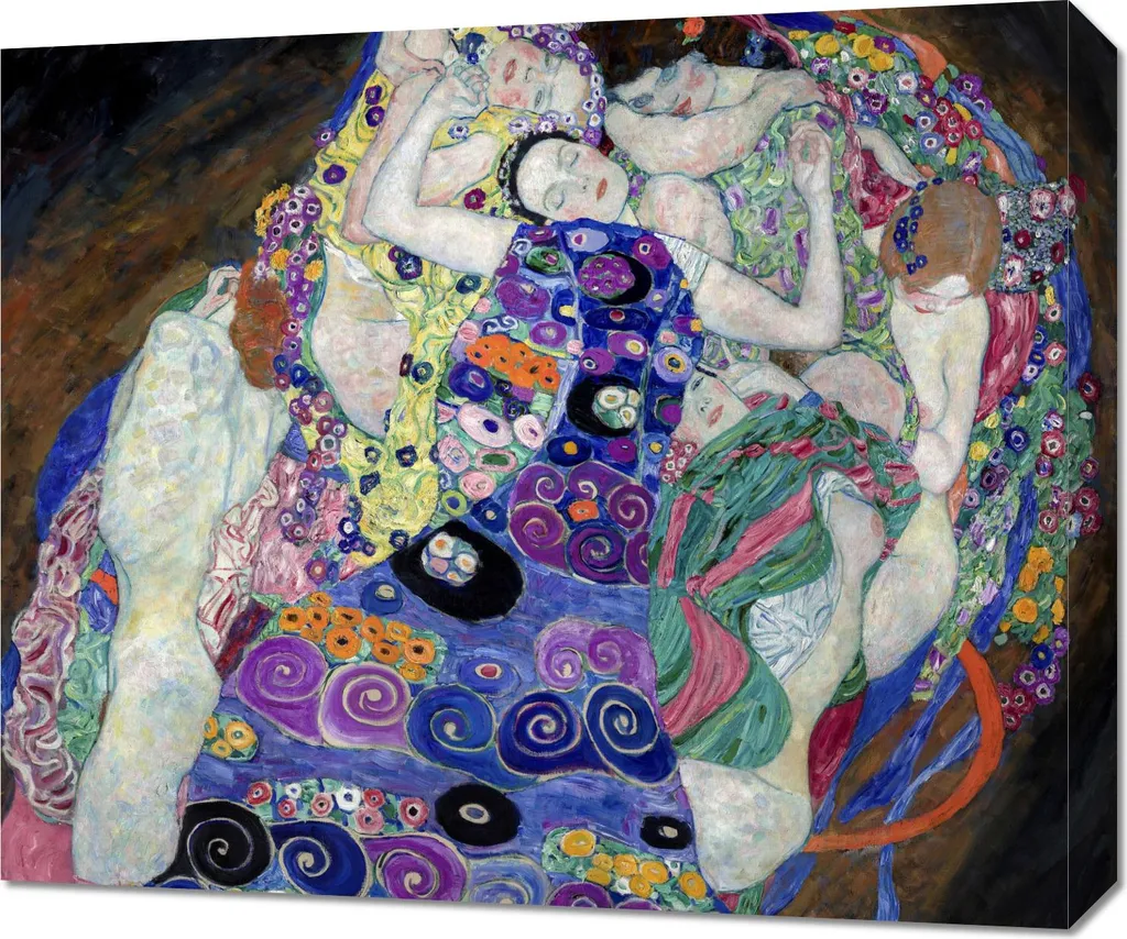 Quadro 60x50 cm La Vergine, Gustav Klimt Vintage per il salotto