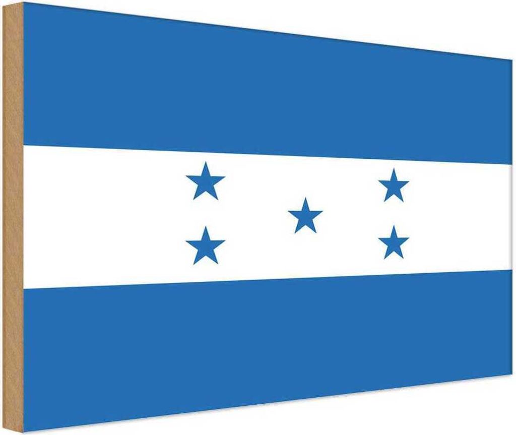 vianmo Holzschild 30x40 cm Honduras Flagge Fahne Wappen Produktbild 