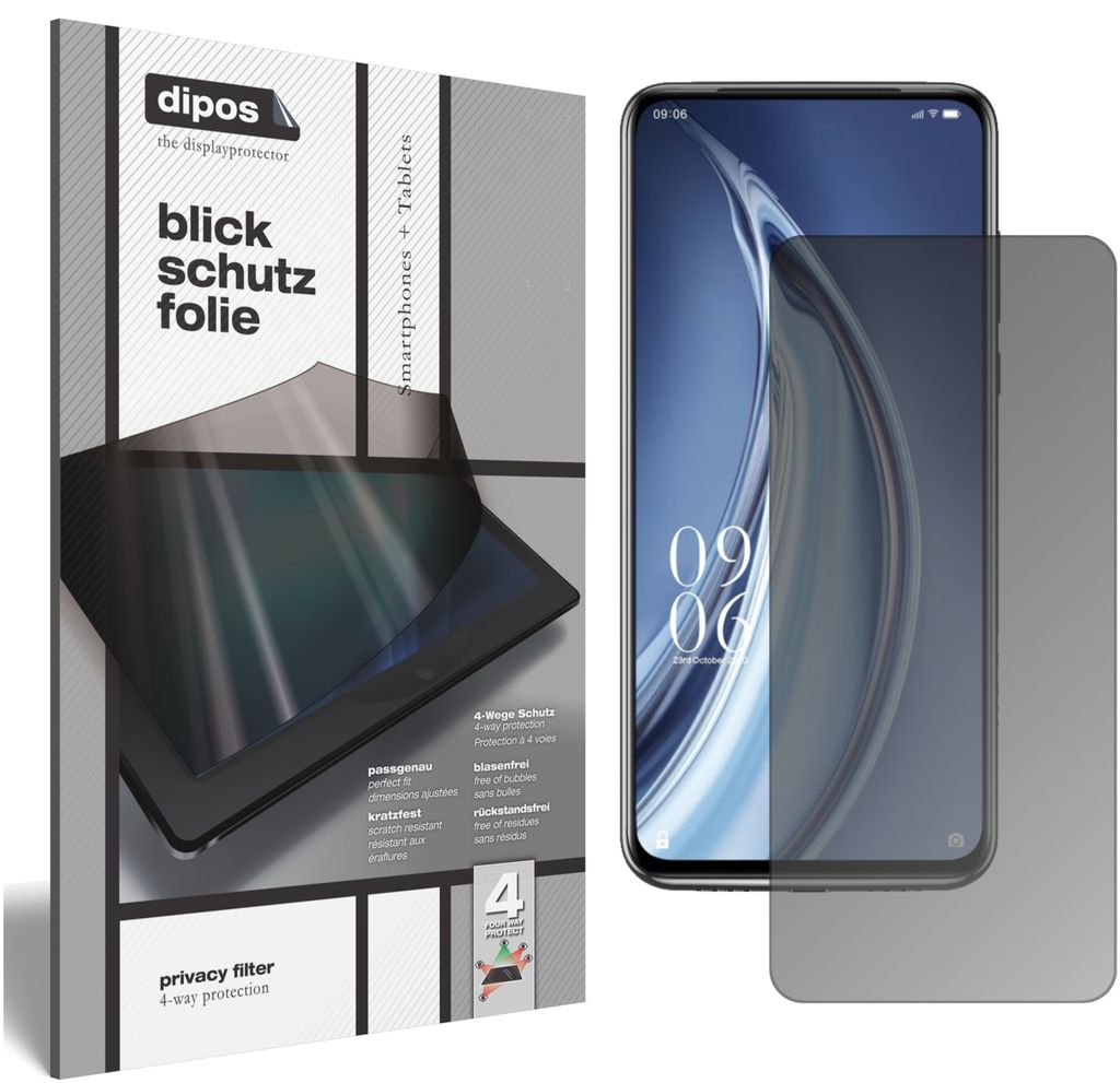 Blickschutzfolie für Elephone PX Pro matt Schutzfolie Folie Display Schutz dipos