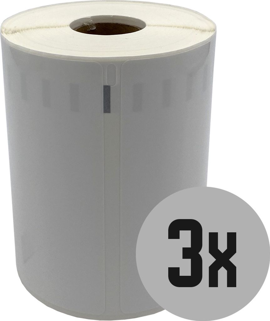 DULA Etiketten - Kompatibel mit Dymo Compatible labels - Weiß - 1933086 - 2112287 - Duurzame grote verzendetiketten - 3 rollen - 104 x 159 mm - 20...