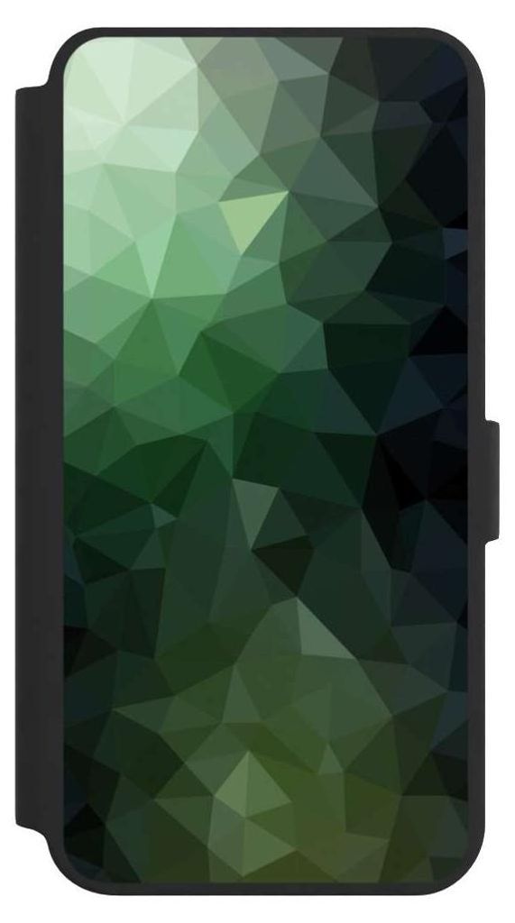 NIVOCASE Klapphülle für Samsung Galaxy S24+ Handyhülle aus Kunst Leder NIVOflip schwarz Geometric Mosaik Tarnmuster