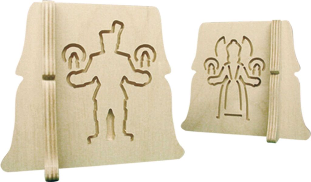 Lichterbogenerhöhung "Engel und Bergmann" Höhe 11cm NEU