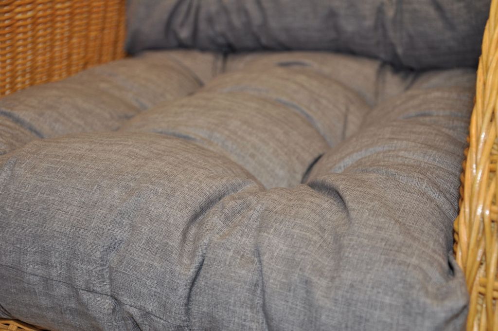 Premium Sitz- & Rückenkissen Für Rattansessel – 2-teilig, Dunkelgrün, Polyester, Maßgefertigt