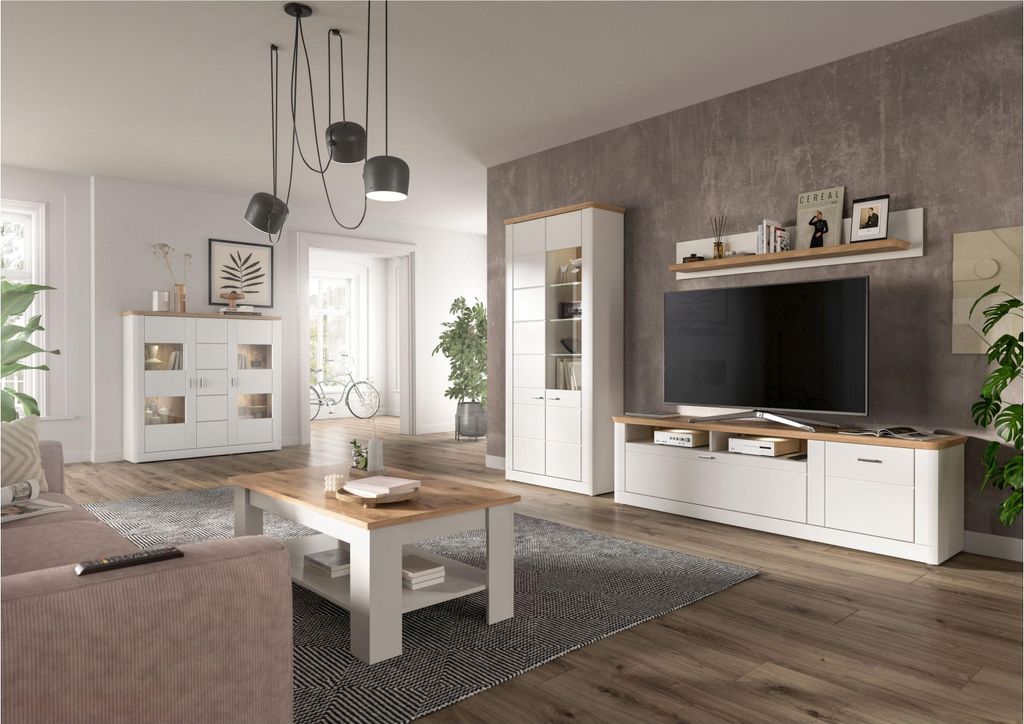 xonox.home Wandboard Aarhus weiß matt tiefzieh/ weiß Nachbildung B/H/T: 150 x 25 x 22 cm