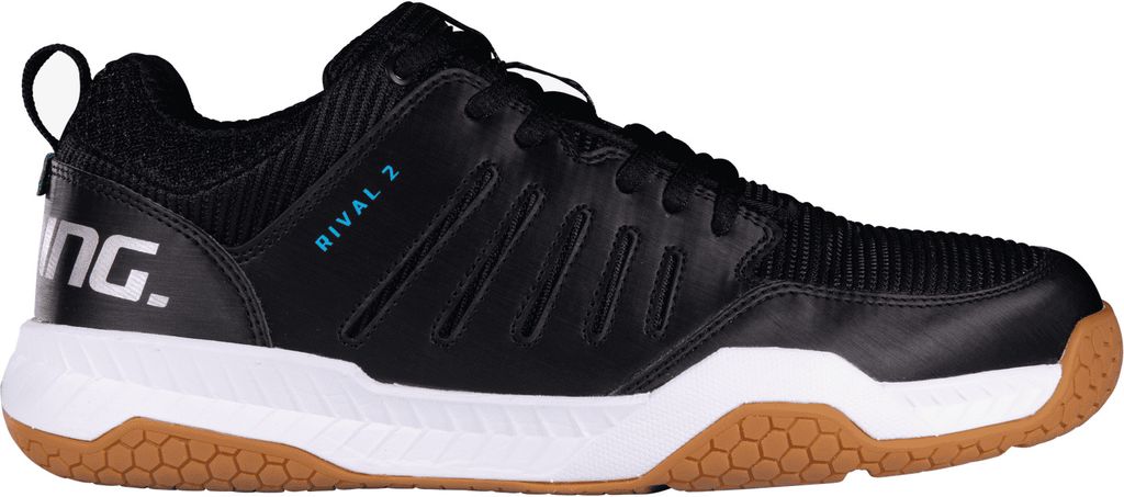 Salming Rival 2 SR Indoor Handballschuhe Hallenschuhe Sportschuhe schwarz/weiß 1233103-0101, Schuhgröße:47 1/3 EU