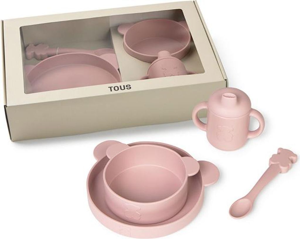 Tous Zoe Teller-und Besteckset Rosa Rosa One Size