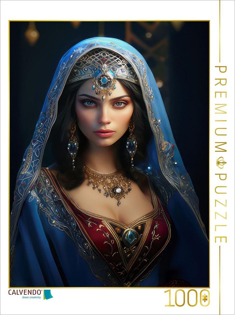 CALVENDO Puzzle Arabische Prinzessin | 1000 Teile Lege-Größe 64x48cm Foto-Puzzle für glückliche Stunden