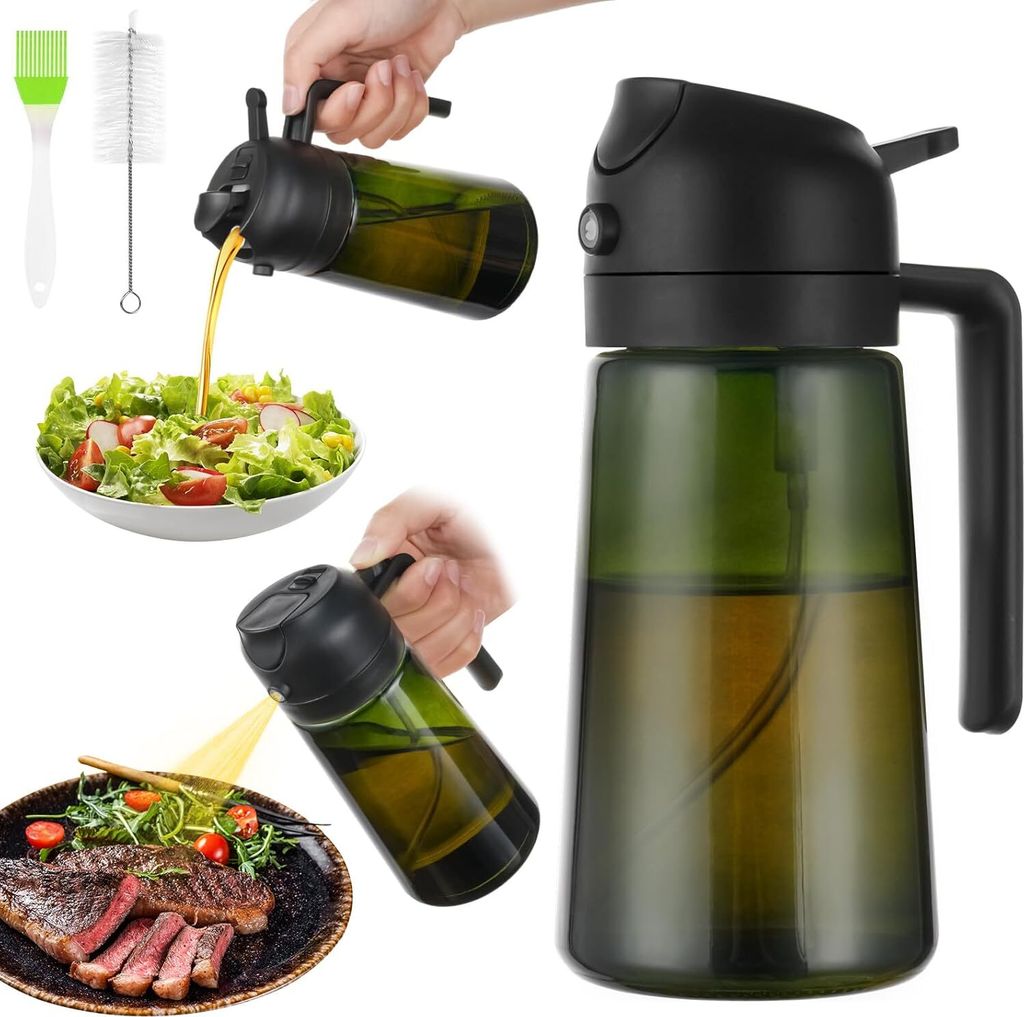 470ML Öl Sprühflasche, 2 in 1 Ölspender und Ölsprüher