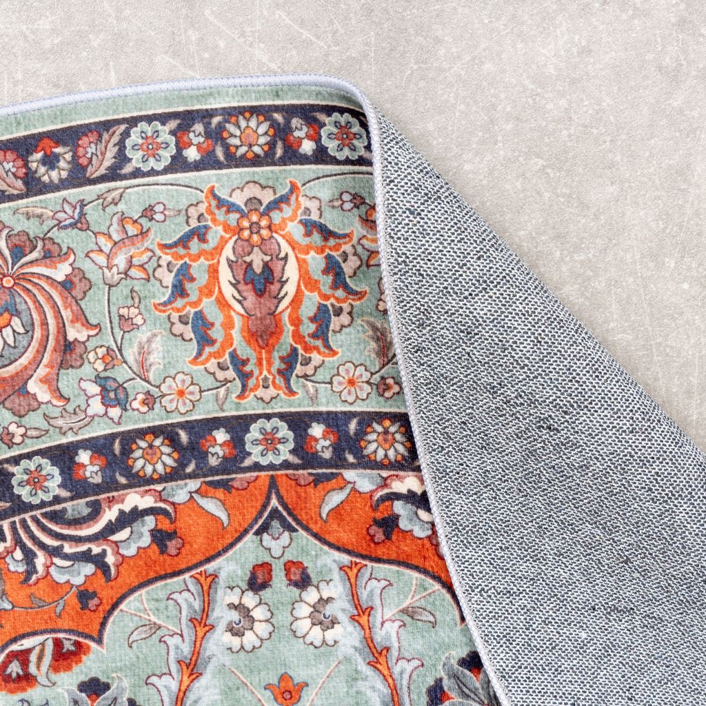 Teppich Vintage Rund - Imagine Medaillon Grün - Ø 160cm - Produktbild 5