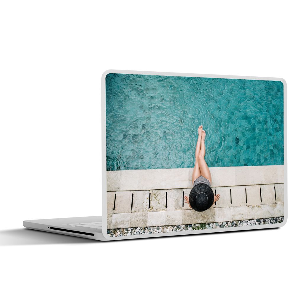 MuchoWow Laptop Aufkleber Sticker Cover Wasser - Tropisch - Pool 31x22.5 cm - Laptop-Deko