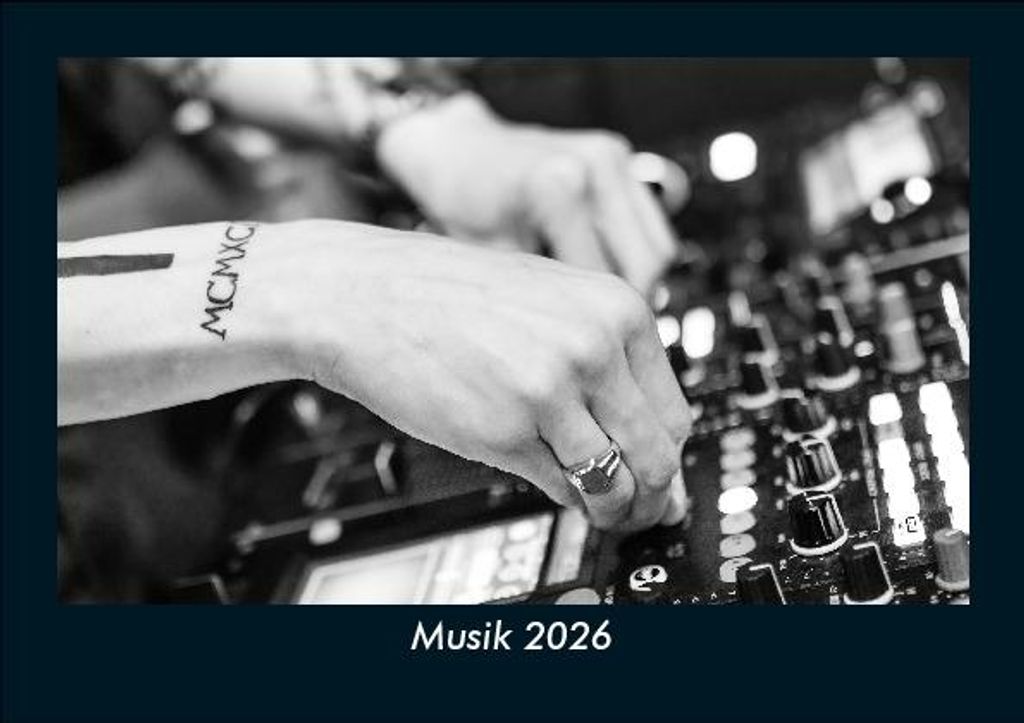 Musik 2026 Fotokalender - Querformat DIN A5, Monatskalender mit Bild-Motiven von Musik, Kultur, Tanz und Kunst