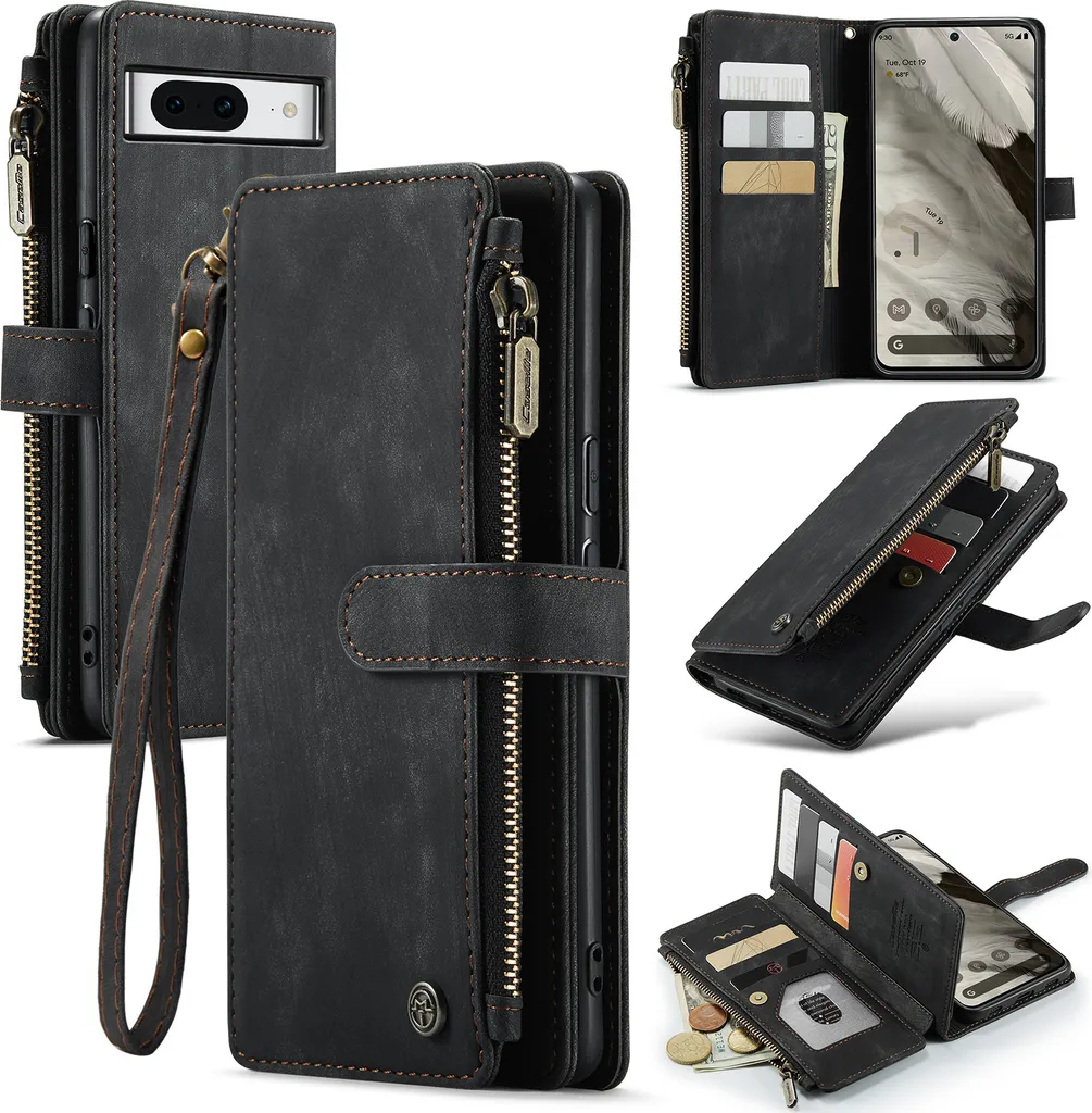 Custodia Google Pixel 8 Portafoglio in Pelle PU - Protezione Totale - 1
