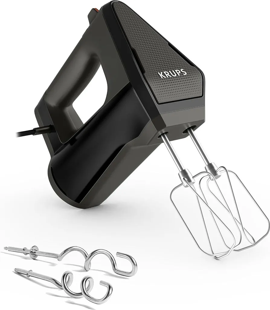 Batteur électrique Krups 3MIX 6000 : robot culinaire noir GN6028