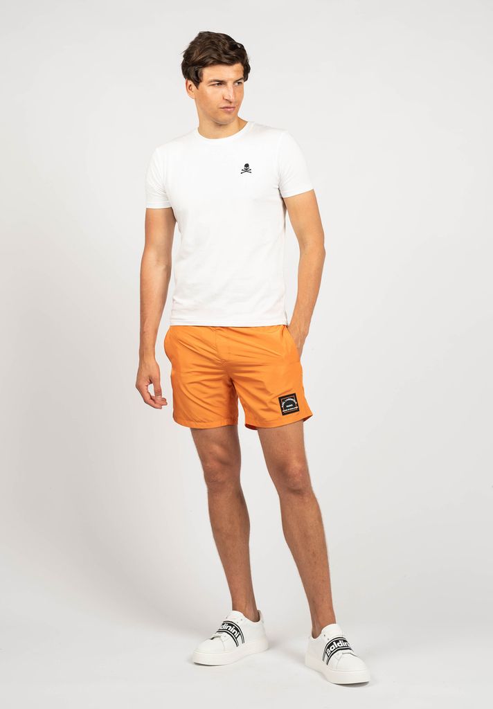 Karl Lagerfeld Beachwear Herren Medium Sea Boxer Orange KL22MBM01_ARANCIO_ORANGE : Größe - S Größe: S