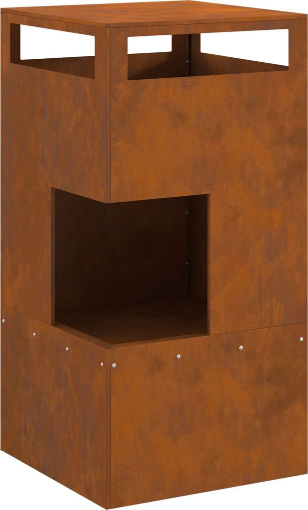 Möbel Feuerstelle 50x50x100 cm Cortenstahl - Feuerkörbe & -schalen 858933