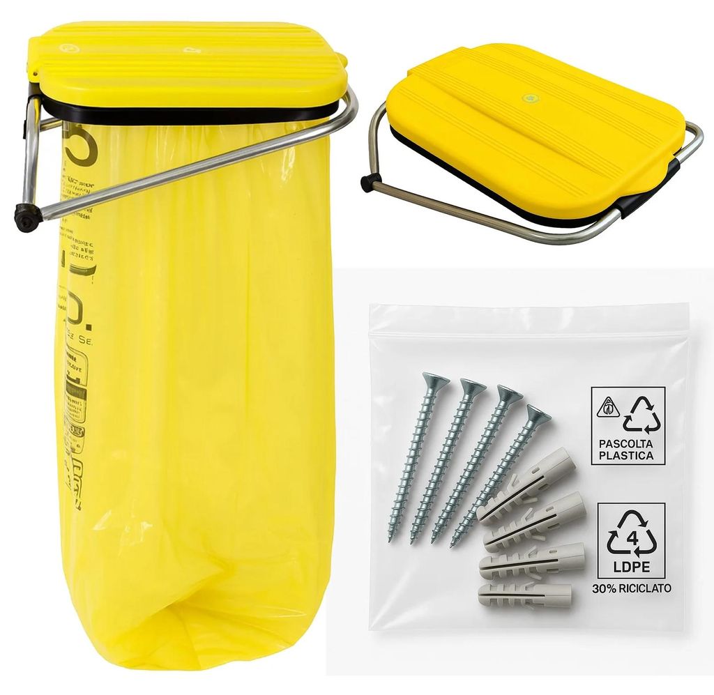 Müllsackhalter Wandhalterung Abfallsackhalter Wallfix Gelb