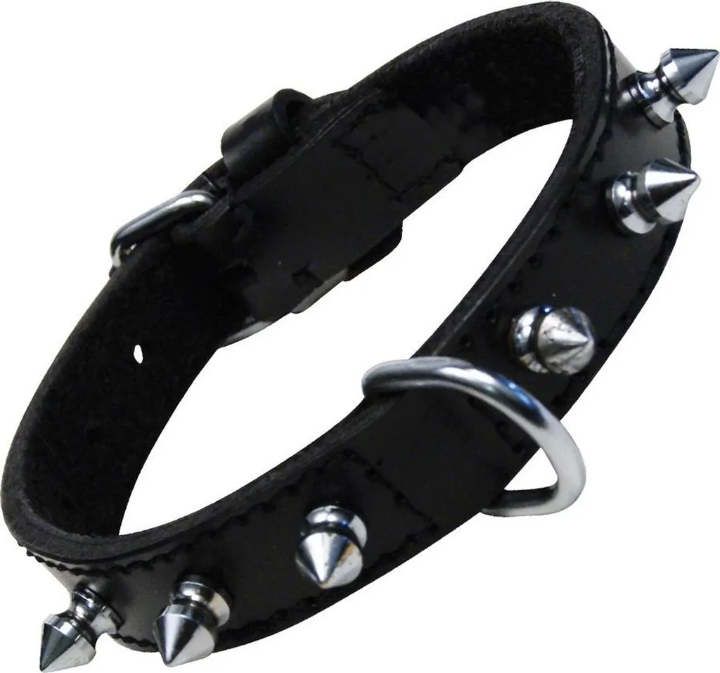 Collare Cane Gloria Borchie Nere 30cm | Vera Pelle e Stile Rock