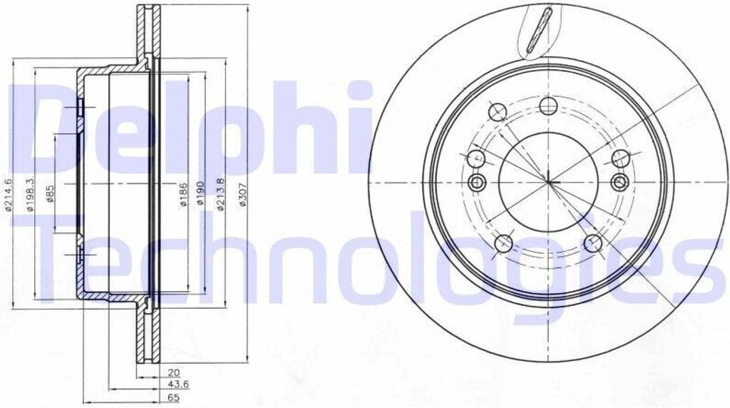 2x DELPHI Bremsscheibe BG4273 für SSANGYONG Rexton / Rexton Produktbild 