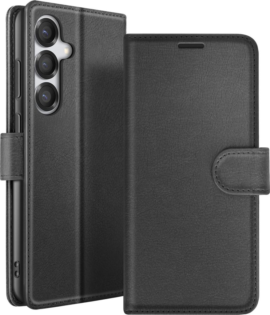 Zanaé, Portemonnaie Etui Galaxy S25 Plus Mit Magnetverschluss Kartenfach, Schwarz