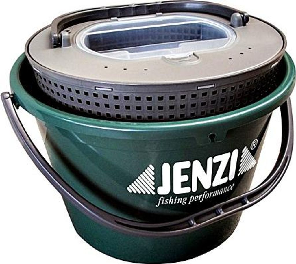 Jenzi Köderfischkessel 15 Liter dunkelgrün Produktbild 