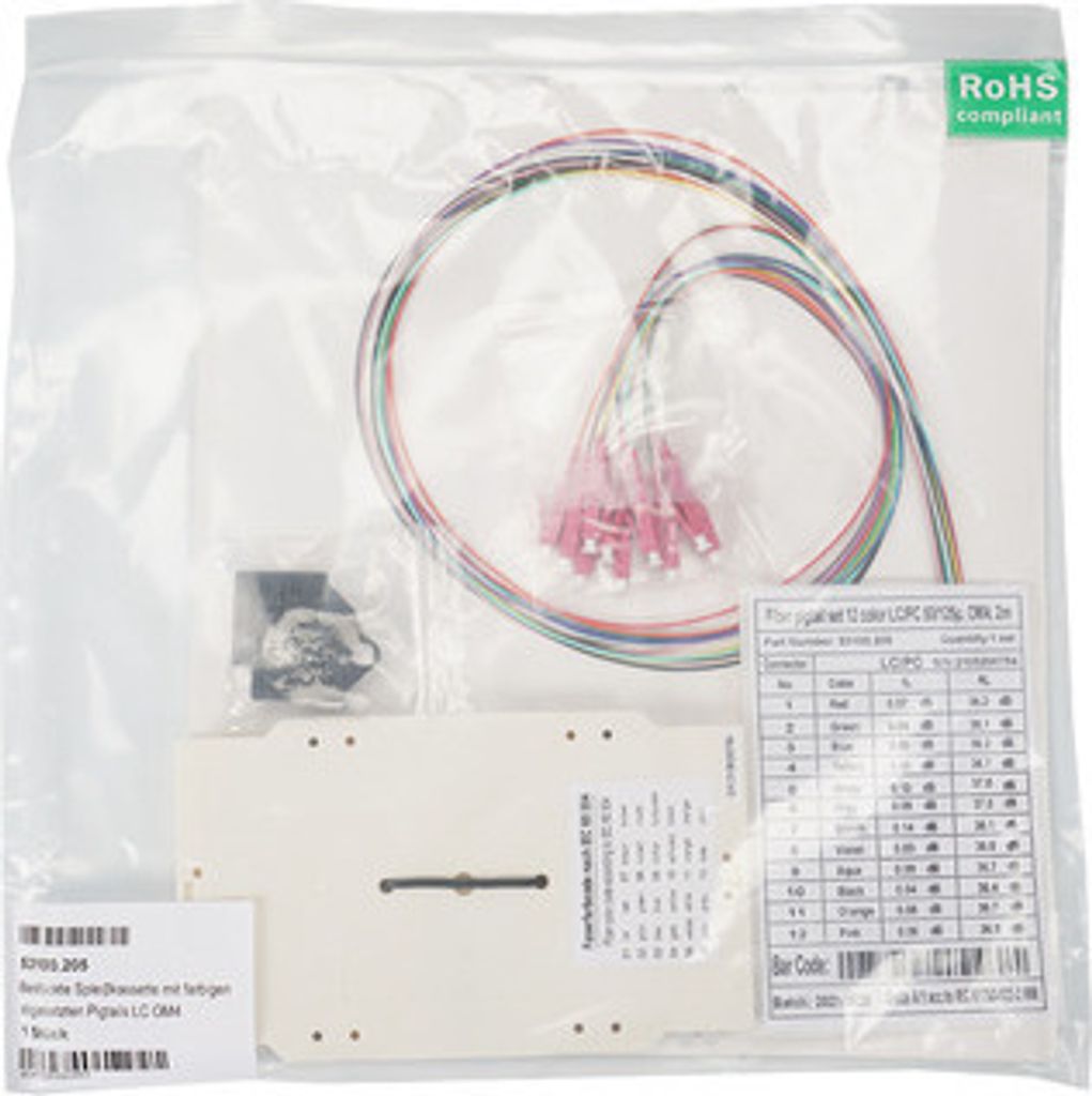 EFB-Elektronik Bestückte Spleißkassette mit farbigen abgesetzten Pigtails LC OM4 Hersteller: EFB Elektronik (53100.205)