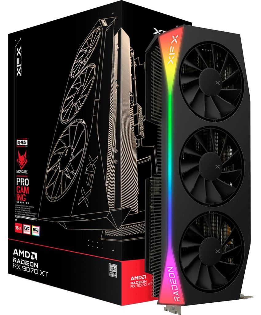 XFX Radeon RX 9070 XT OC Mercury RGB, Grafikkarte, (RDNA4, Produktbild 