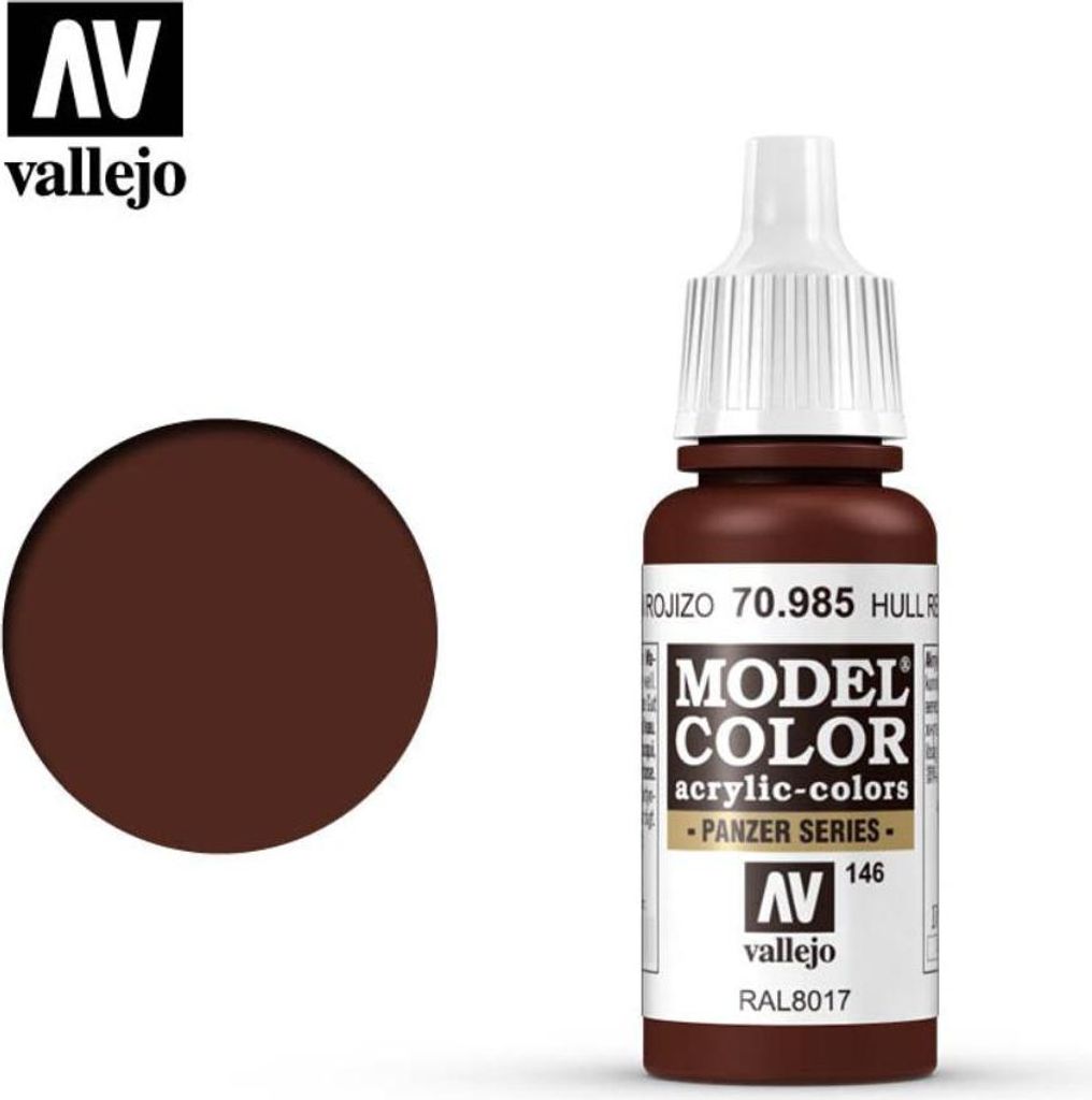 Colore per modelli Vallejo 70985 Hull Red 17ml colore opaco Immagine del prodotto 