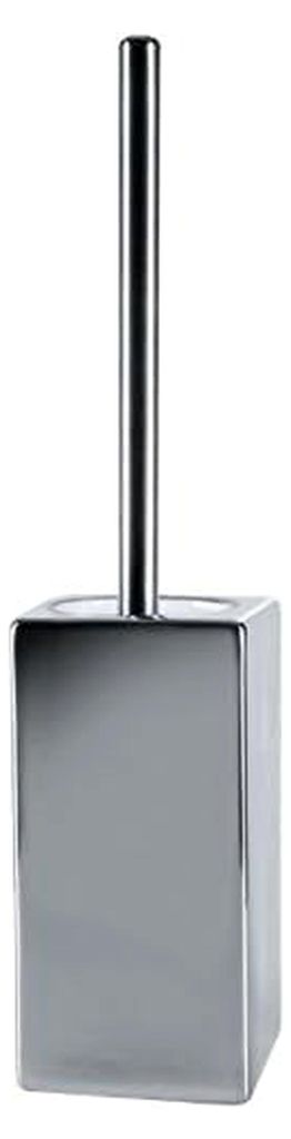 WC Bürste Quadro Steingut 11,5 x 45 cm - Silber