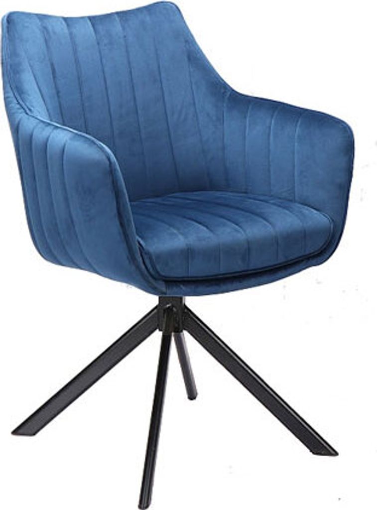 Esszimmerstuhl Küchenstuhl Set Azalia marineblau 4er Set