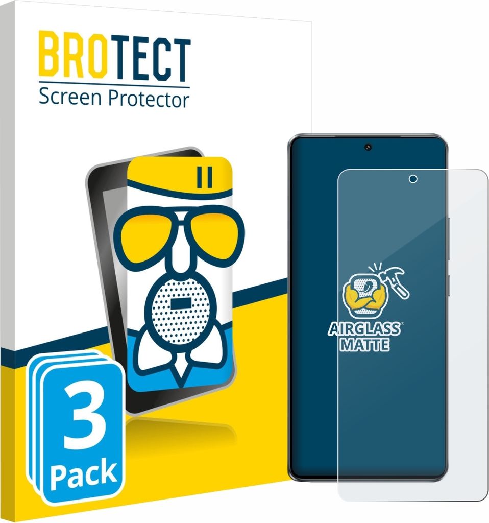 3x BROTECT Entspiegelungs Schutzglas für Vivo iQOO Z10 Turbo Schutzfolie Panzer Folie Glas Display Schutz matt
