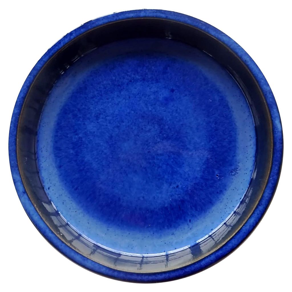 Blau glasiert Teller/Untersetzer 18cm