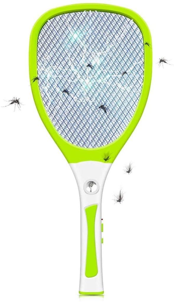 Elektrische Fliegenklatsche Tennisschläger wiederaufladbar mit LED-Leuchte 