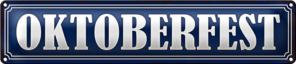 Blechschild Hinweis 46x10cm Bier Geschenk Dekoration